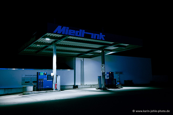 abandoned petrol station
